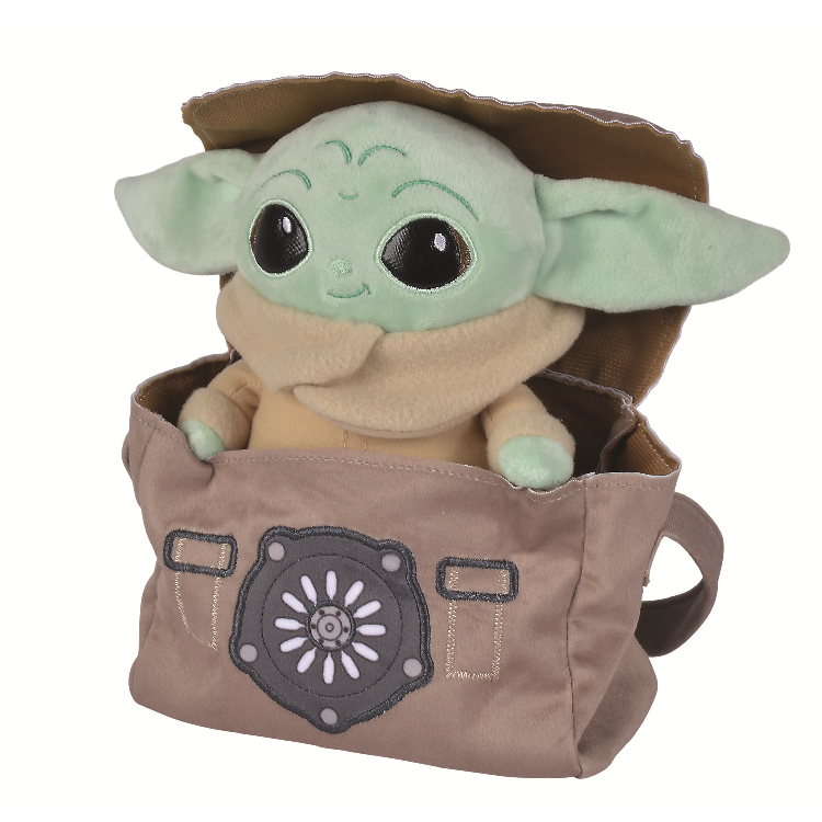  star wars the mandalorian peluche grogu dans son sac  25 cm 